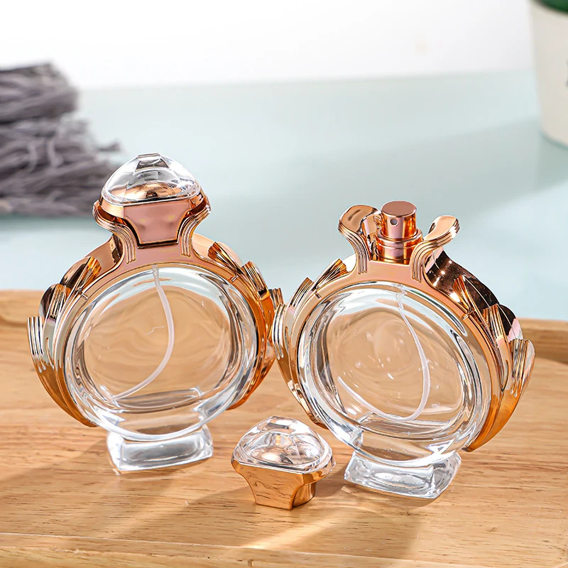creative goddess perfume bottle rose gold crystal cap spray pump comparison