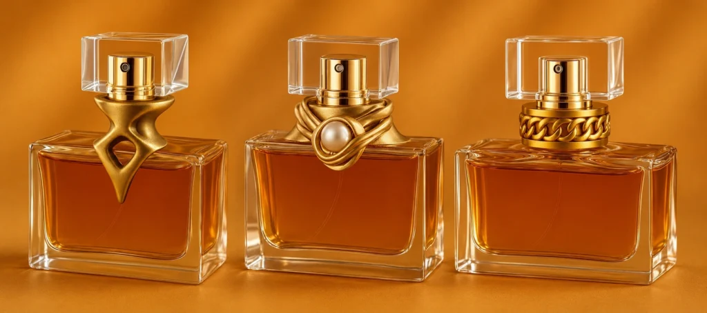 luxury amber perfume bottle collection