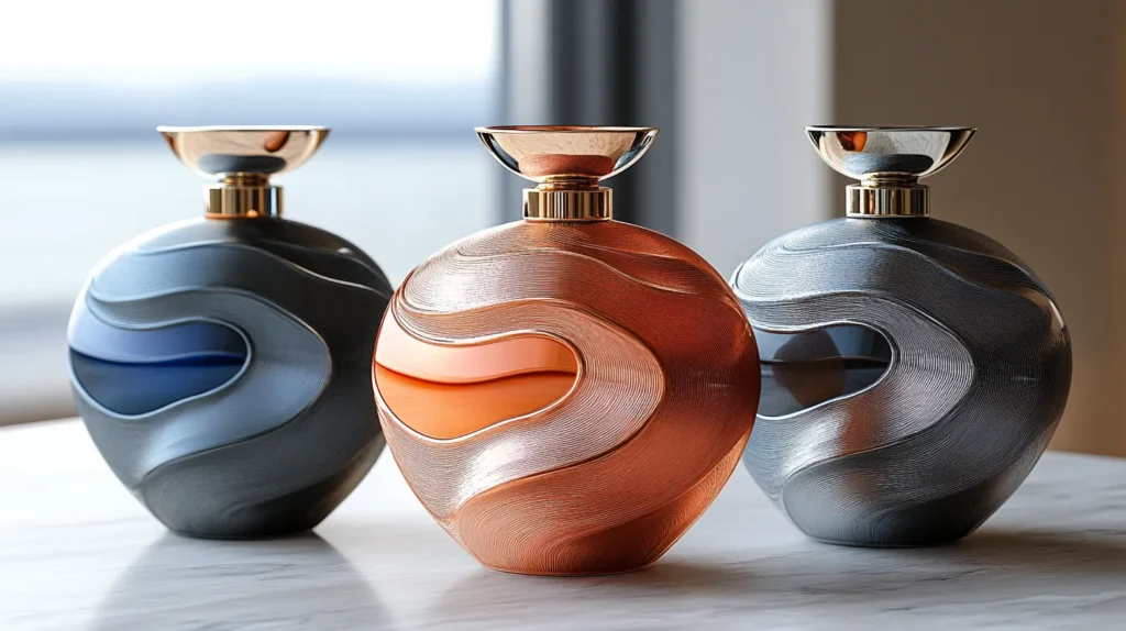 ceramic bottle abstract metal label packaging concepts