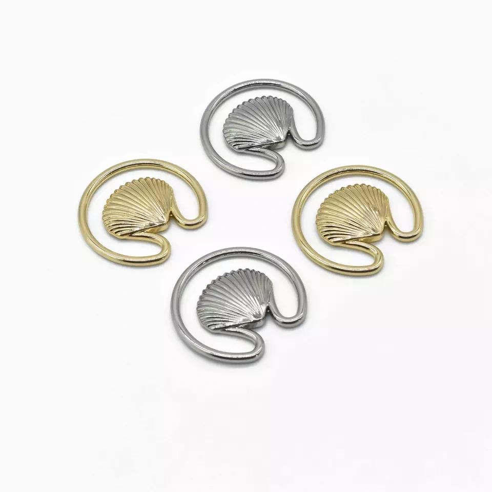 gold silver shell bikini connector hardware set