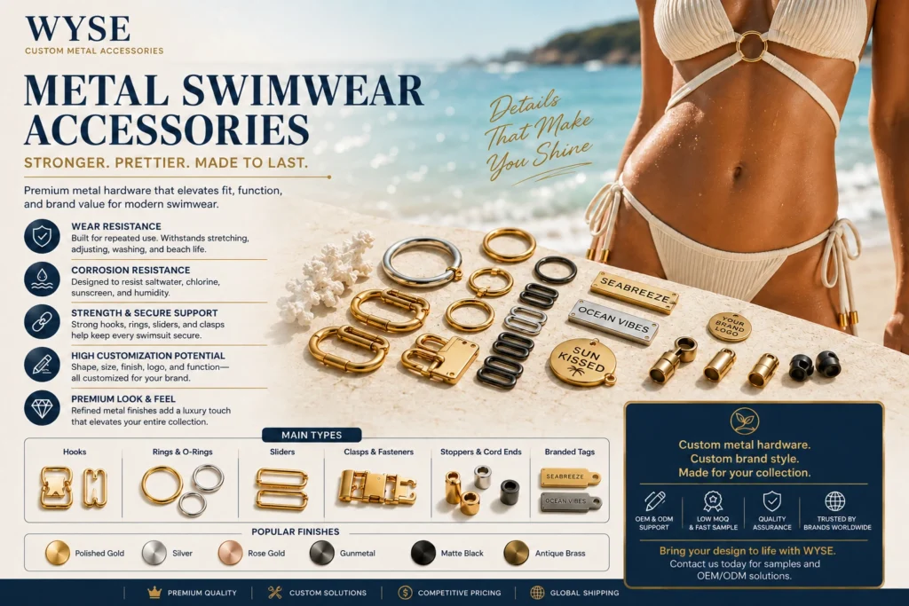 metal swimwear accessories promo poster wyse