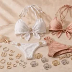 swimwear metal accessories bikini connectors adjuster buckles banner