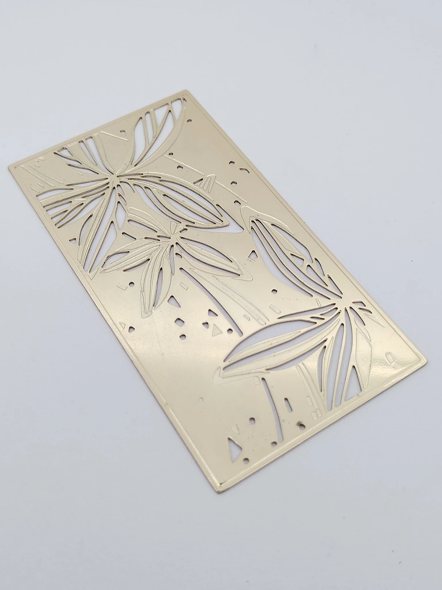 custom perfume bottle metal label bamboo design