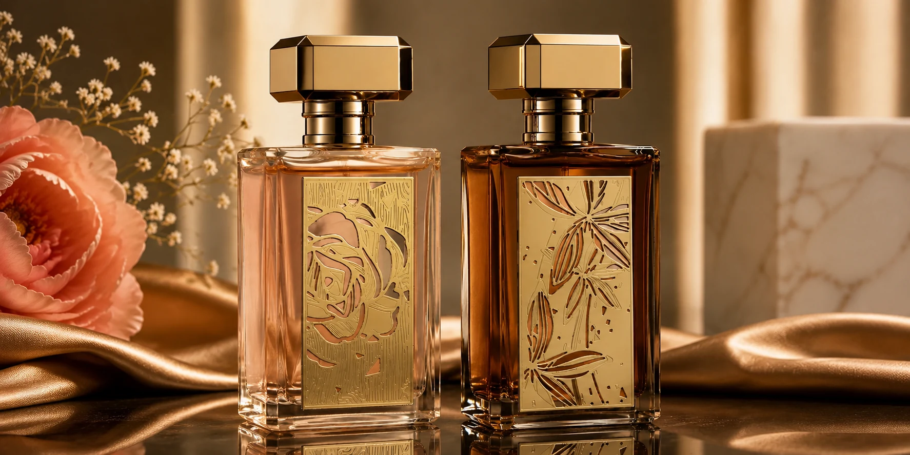 luxury perfume bottles metal decorative labels