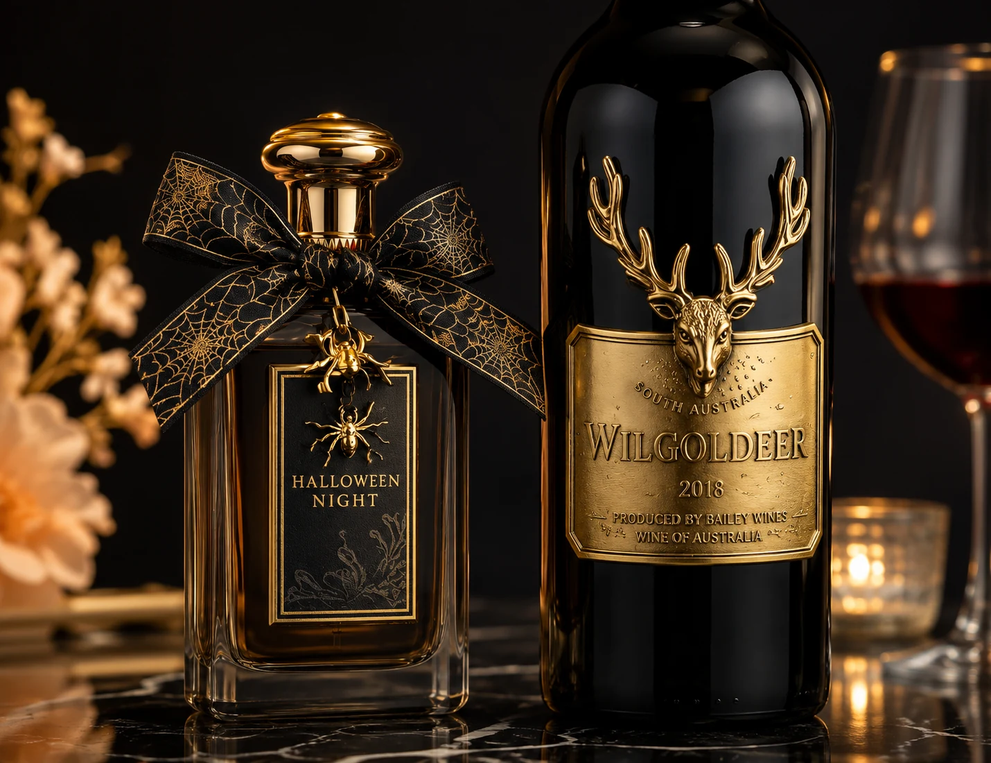 luxury perfume wine bottle metal labels