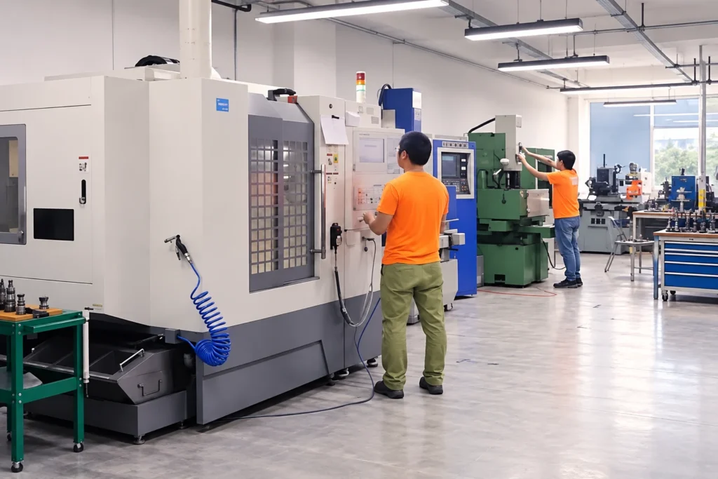 cnc machining workshop production line