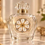 pearl rhinestone flower perfume bottle decoration