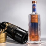 custom wine gin bottle metal label display