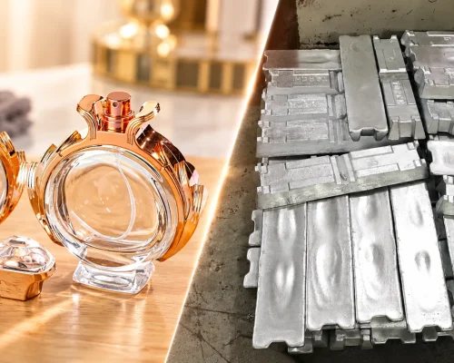 zinc alloy raw material to finished perfume bottle